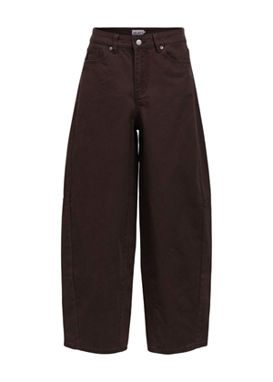 Moji Elsa mw super barrel twill jeans Seal Brown Object 